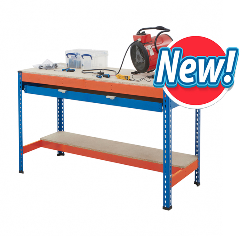 2 Tiers Heavy Duty Workbench with Drawer